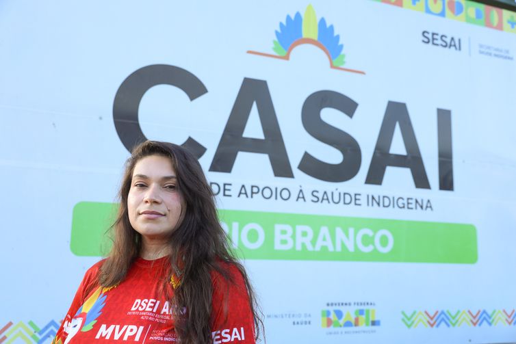 Tomaz Silva/Agência Brasil Rio Branco (AC), 07/05/2026 – A enfermeira Kislane Dias na Casa de Saúde Indígena (Casai), em Rio Branco (AC). Foto: Tomaz Silva/Agência Brasil