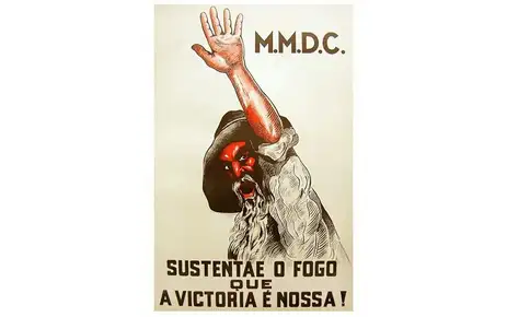 Wkipédia/Divulgação Cartaz representando bandeirante num dramático instante congelando, evocando a resistência e a causa paulista. Foto: Wkipédia/Divulgação