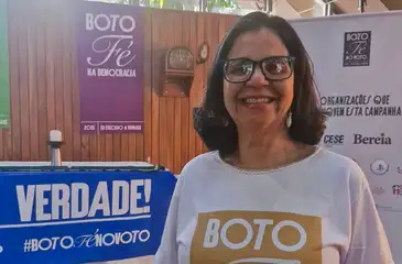 Arquivo pessoal/Sônia Mota Brasília - DF - 30/07/2026 - Campanha boto fé no voto. Foto: Arquivo pessoal/Sônia Mota