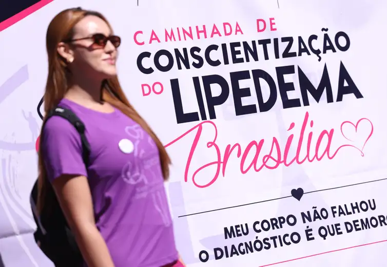 Marcelo Camargo/ Agência Brasil Brasília - 02/08/2026 - Caminhadas buscam conscientizar população sobre lipedema. Foto: Marcelo Camargo/ Agência Brasil