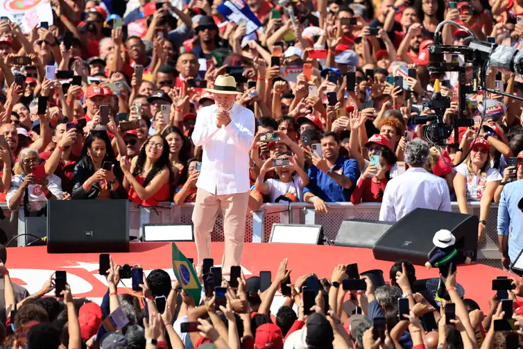 Foto: Paulo Pinto/Agencia Brasil São Paulo - 16/08/2026 - São Bernardo do Campo (SP)-16/08/2026 . Primeiro ato de campanha do presidente Lula, no estádio 1º de Maio.
Foto: Paulo Pinto/Agencia Brasil