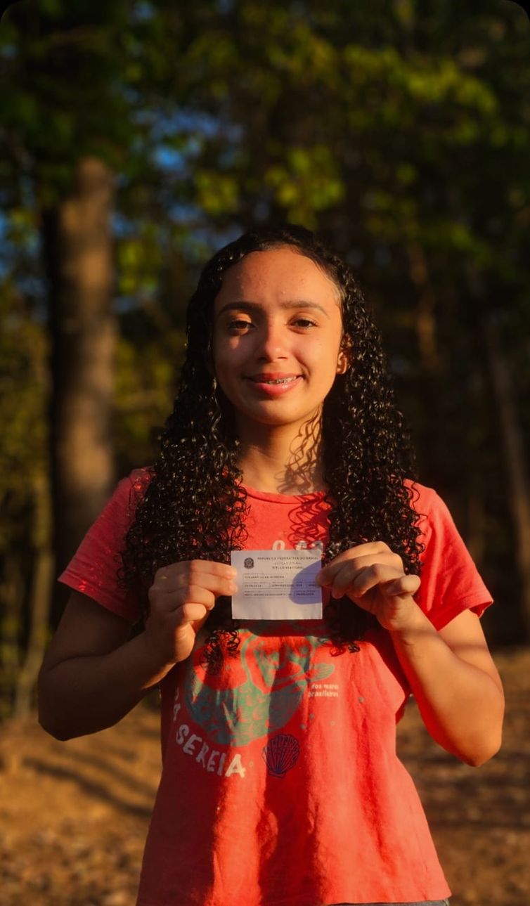 Foto: acervo da família Thauany tem 16 anos e votará pela primeira vez. Foto: acervo da família